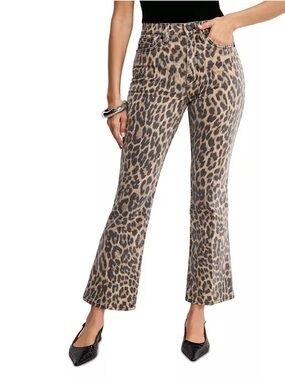 GOOD AMERICAN Good Standard Kick Flare Jeans – Lucky Leopard – Size 12 (NWT)